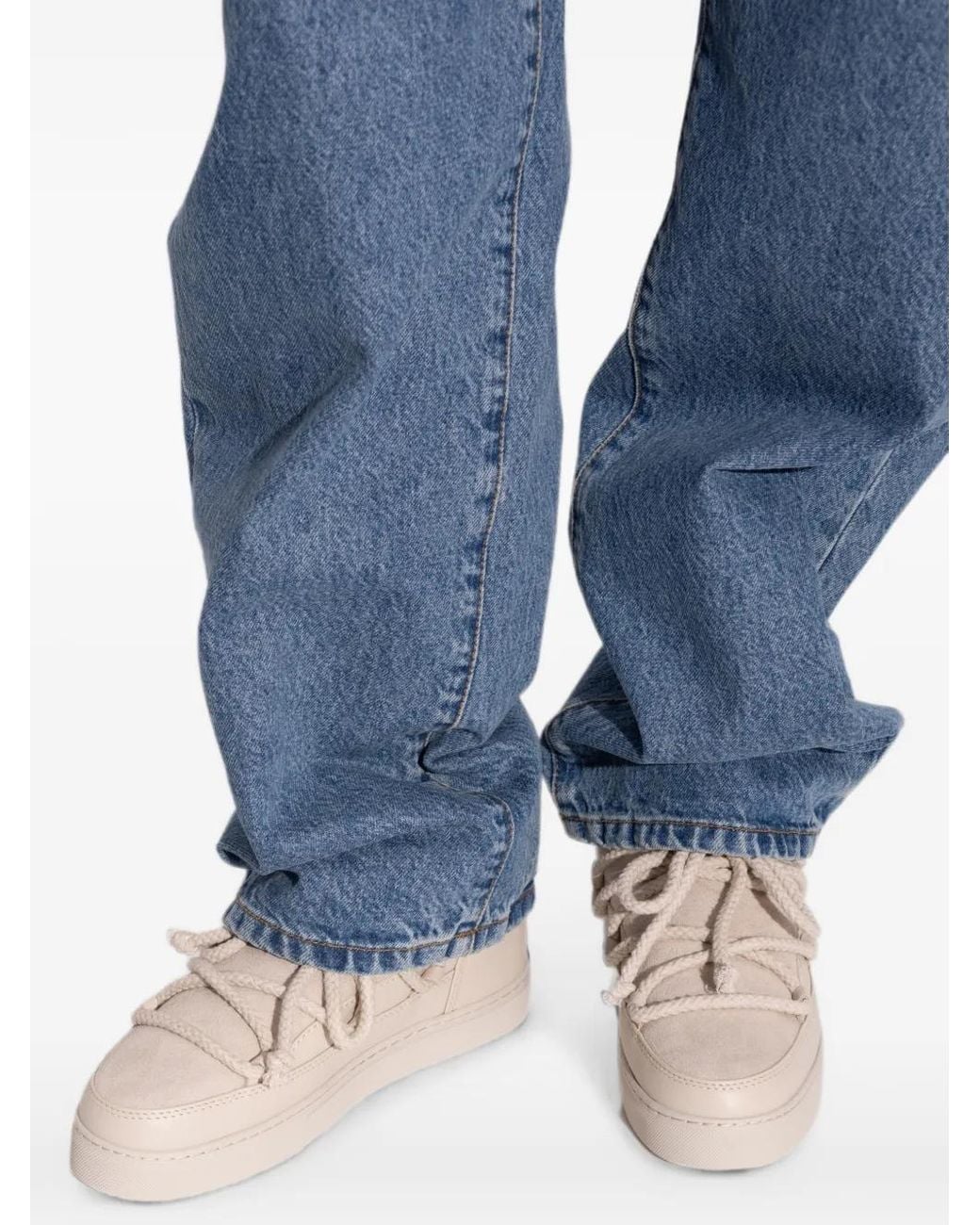 Inuikii White Classic Snow Boots With Rope Laces