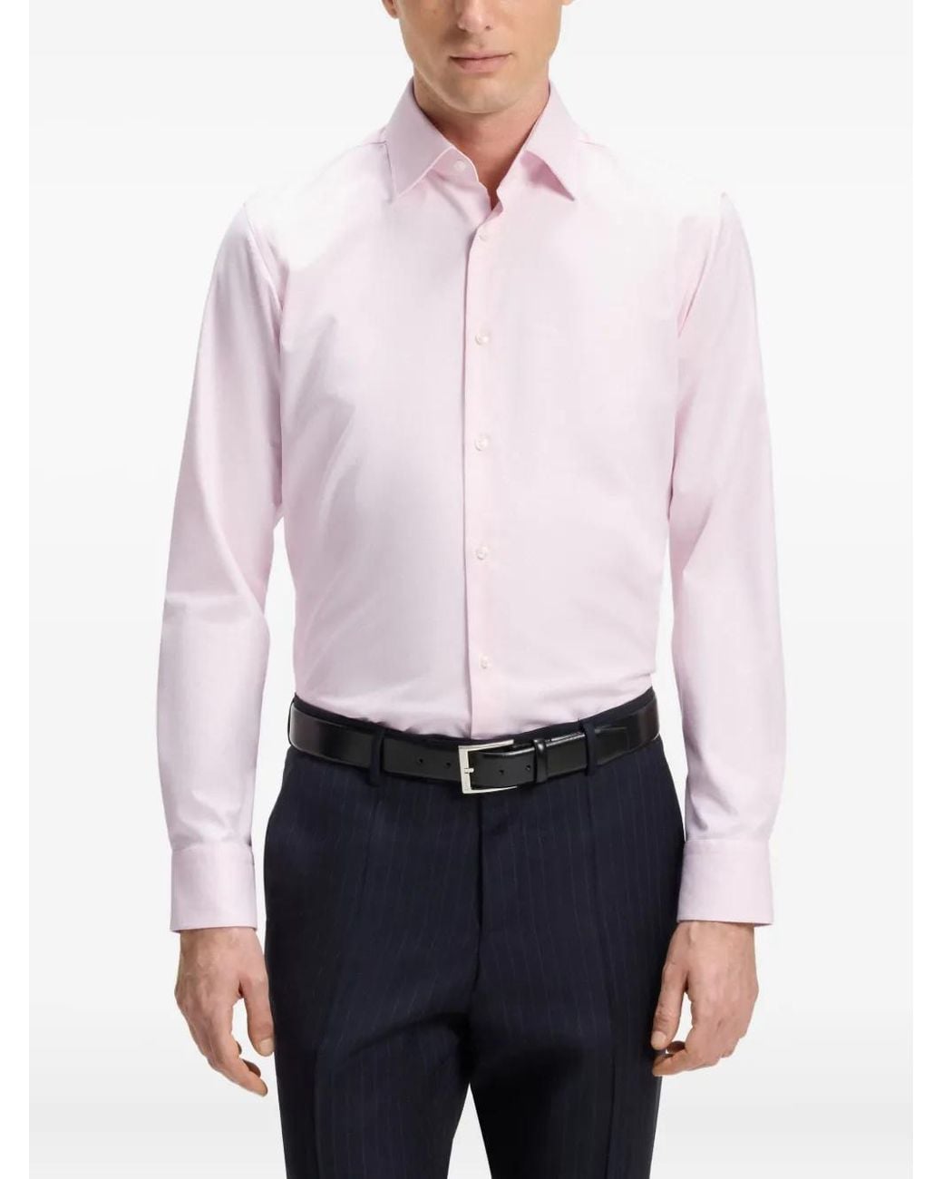 Boss Pink Button-Up Shirt for men