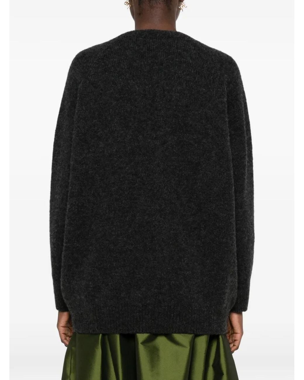 BERNADETTE Black Kane Floral-Intarsia Sweater