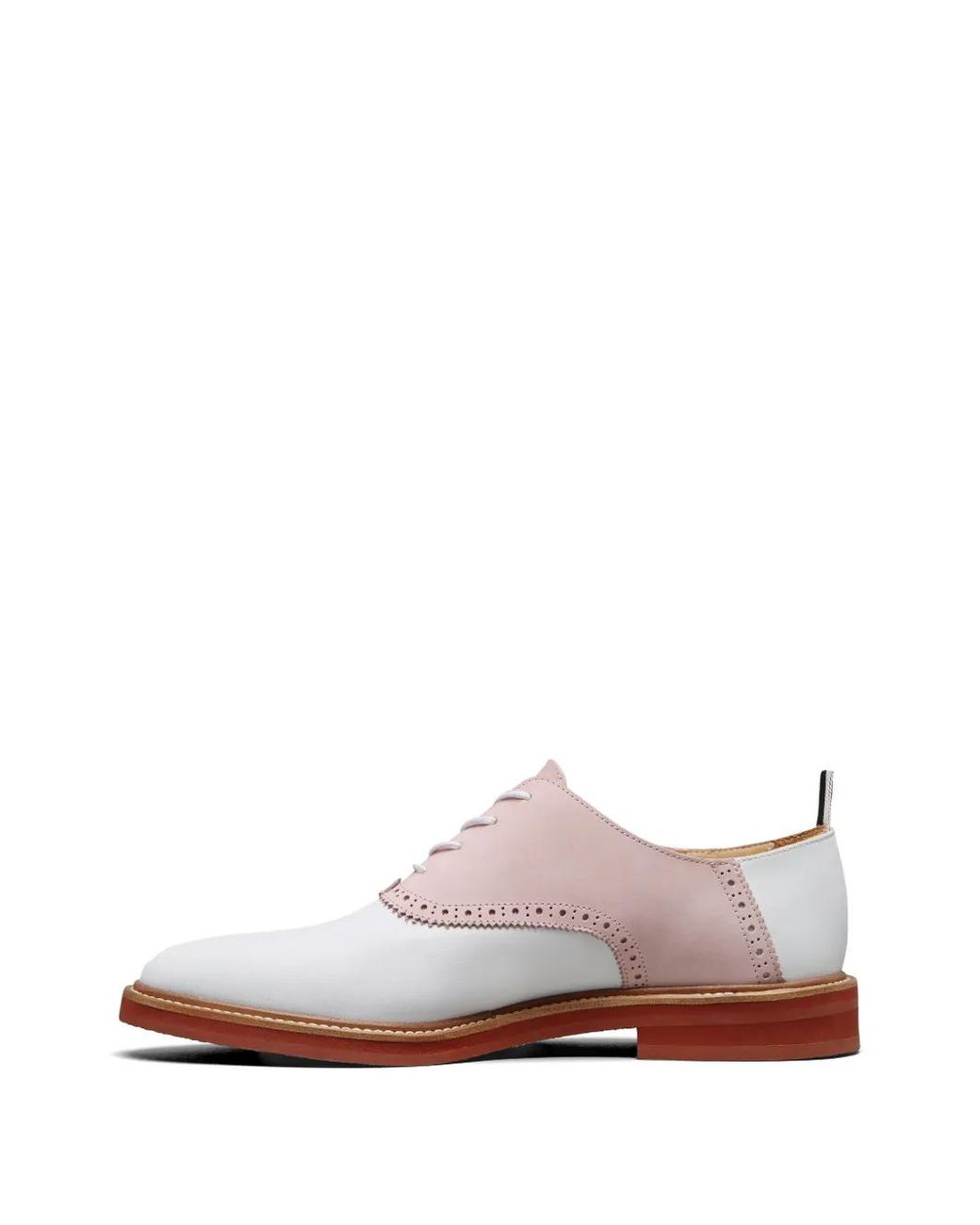 Thom Browne White Nubuck Saddle Shoes With Rubber Micro Soles for men