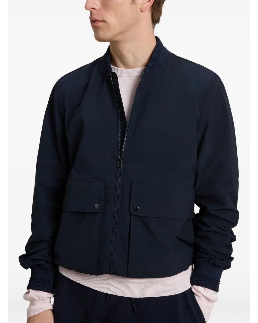 Woolrich Blue Wesley Bomber Jacket for men