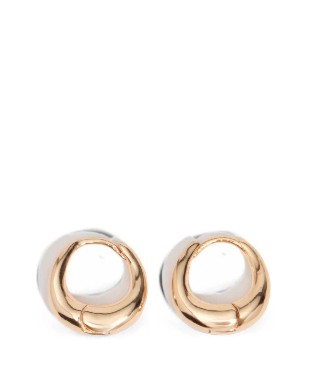 Bimba Y Lola Metallic Golden Mini Hoop Earrings