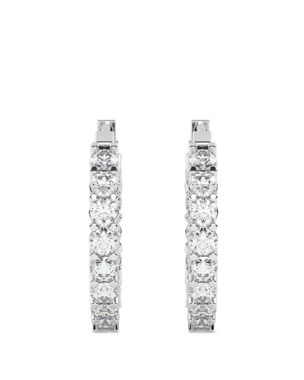 Diamond Essentials White Diamond Hoop Earrings