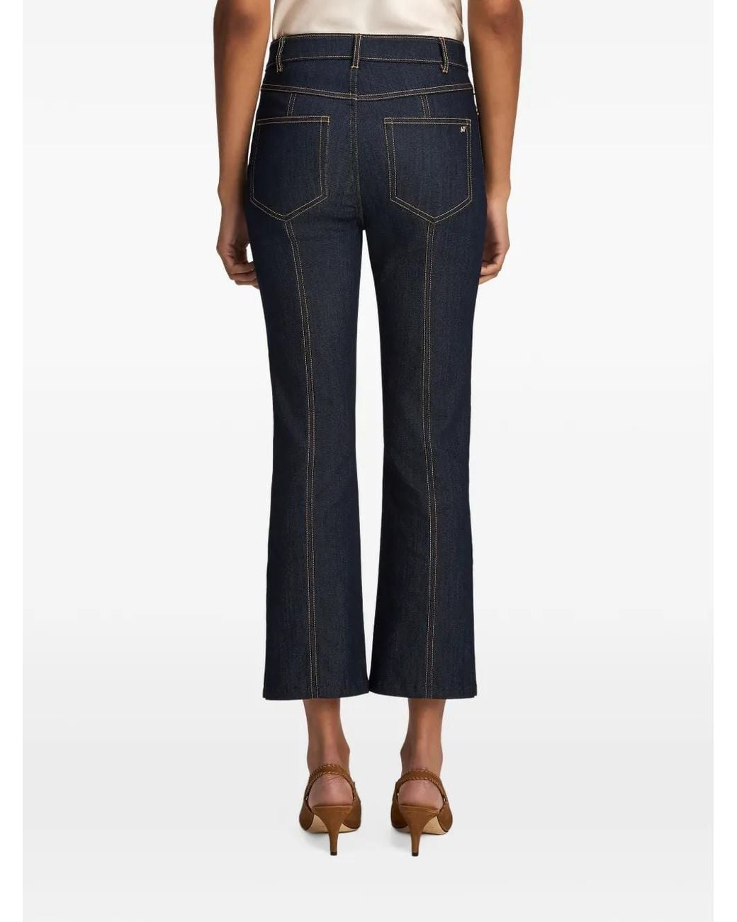 Cinq À Sept Blue Maggie Button-Embellished Jeans