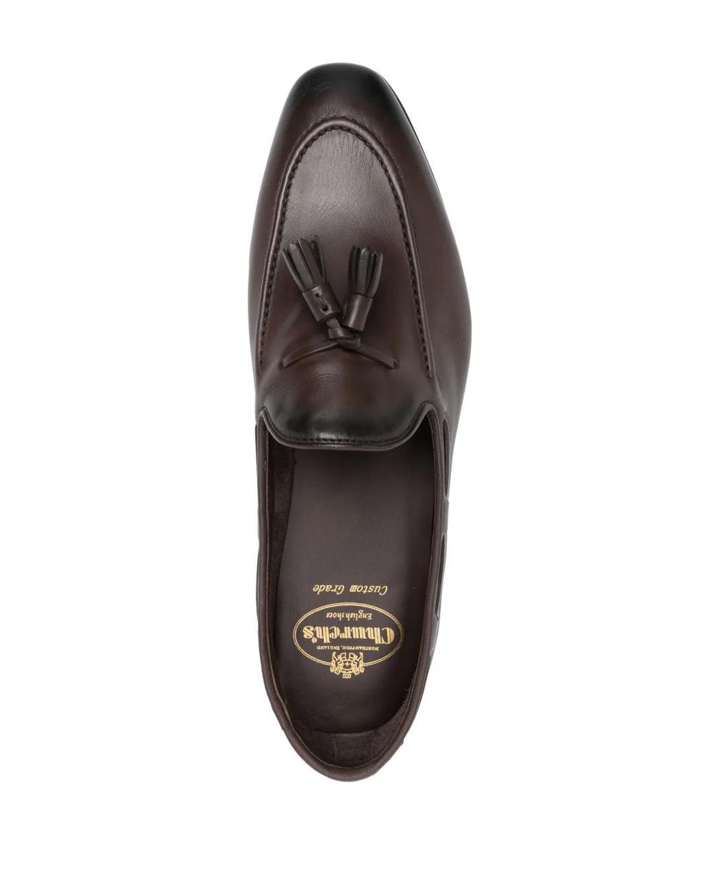 Church's Brown Modern Tubular Loafer With Classic Tassels And Sleek Design for men