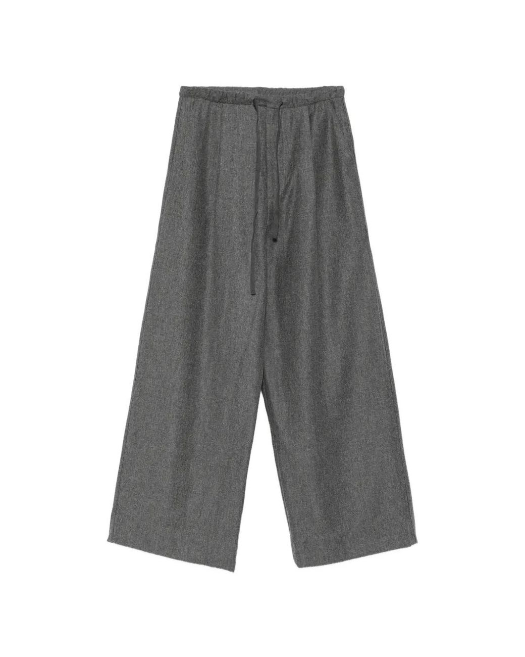 Soeur Gray Hugues Drawstring Wool Trousers