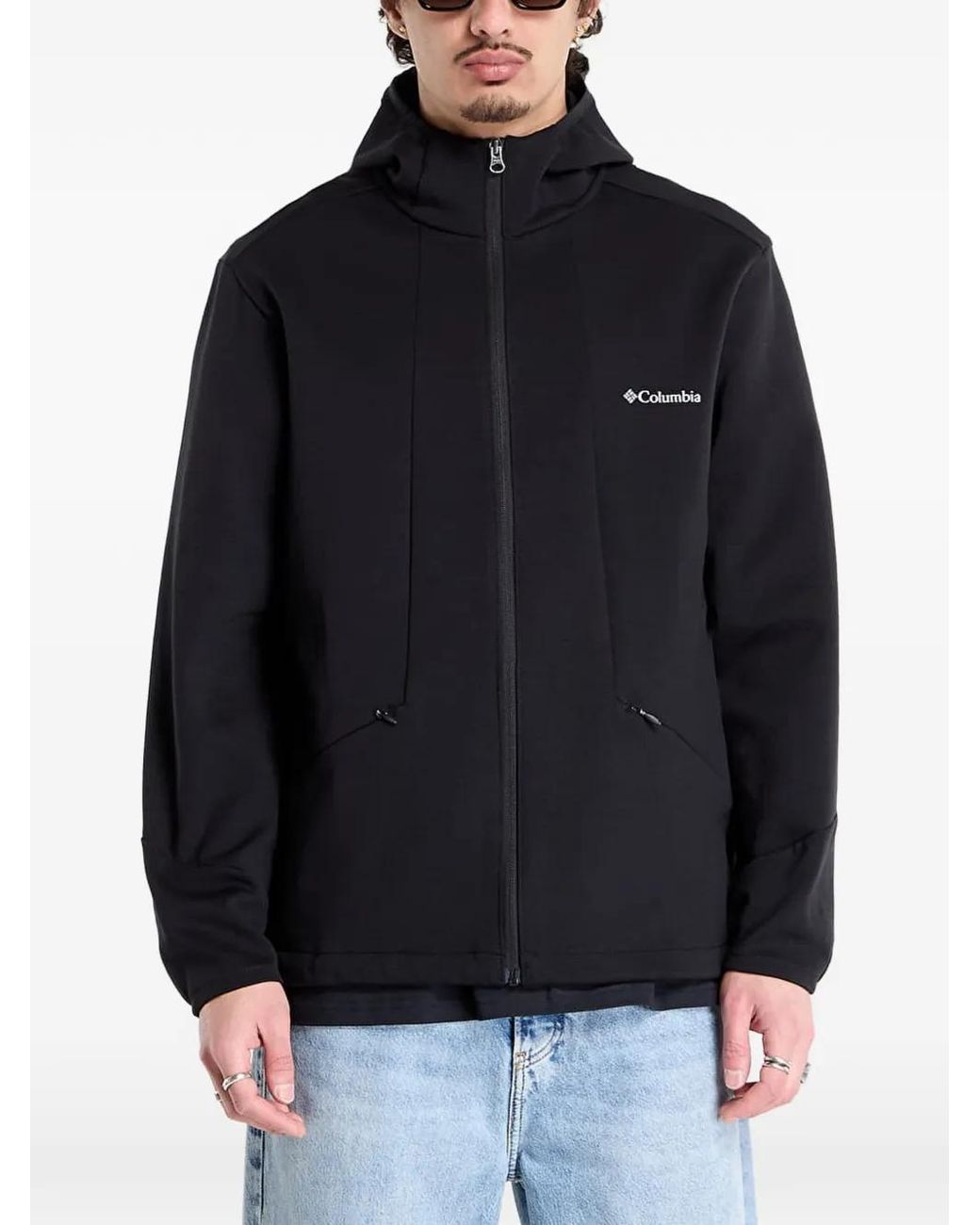 Columbia Blue Spacer Knitted Hoodie for men