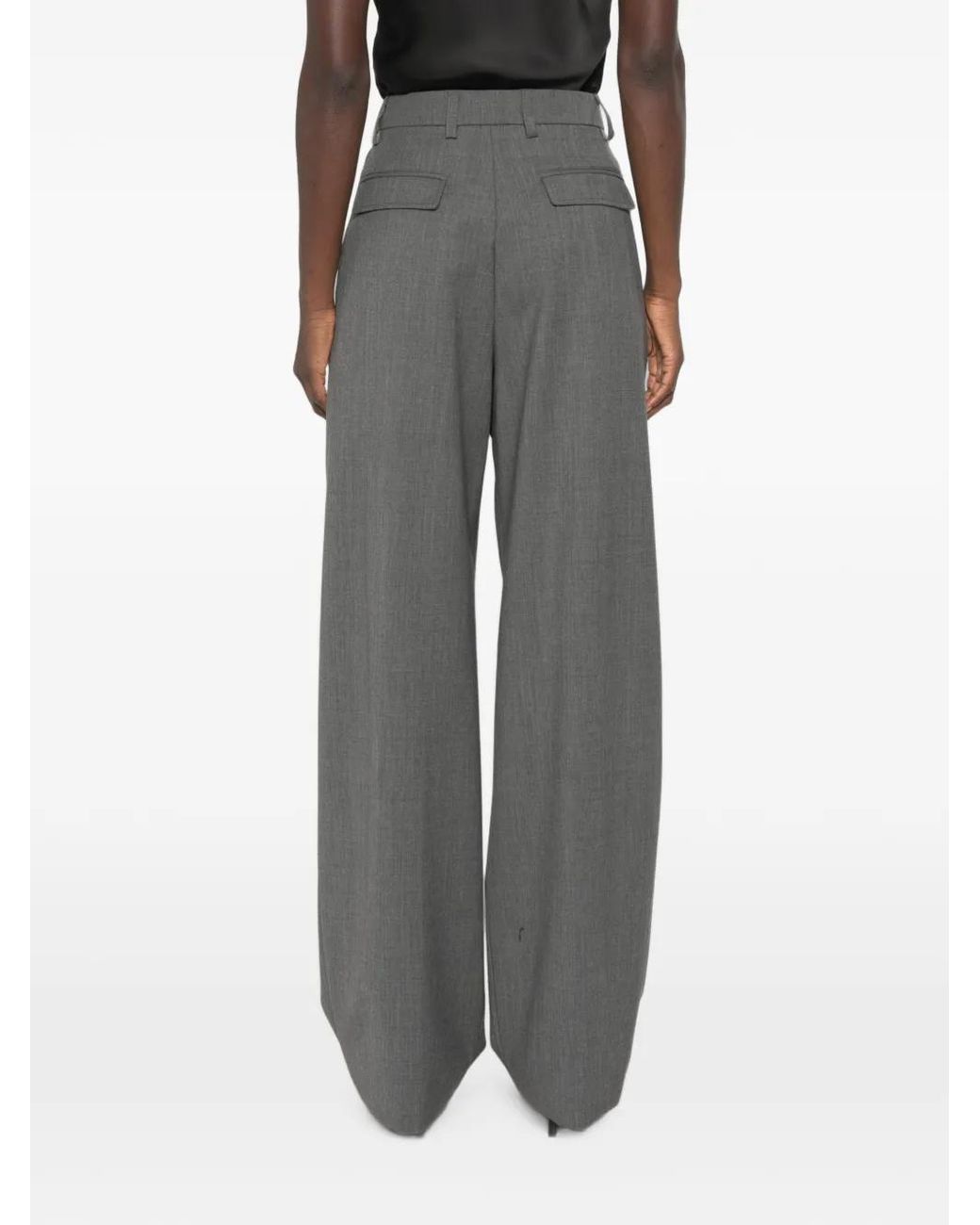 Thelatest Gray Pantalon Ample À Plis E-Axel