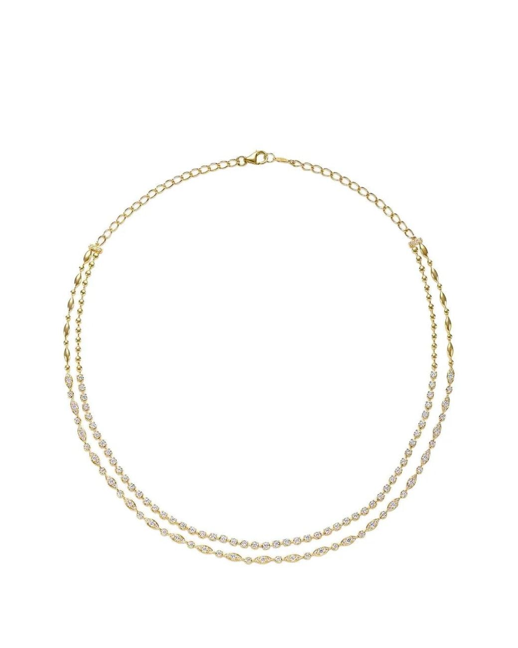 Kwiat White Starry Night Double-Line Diamond Necklace