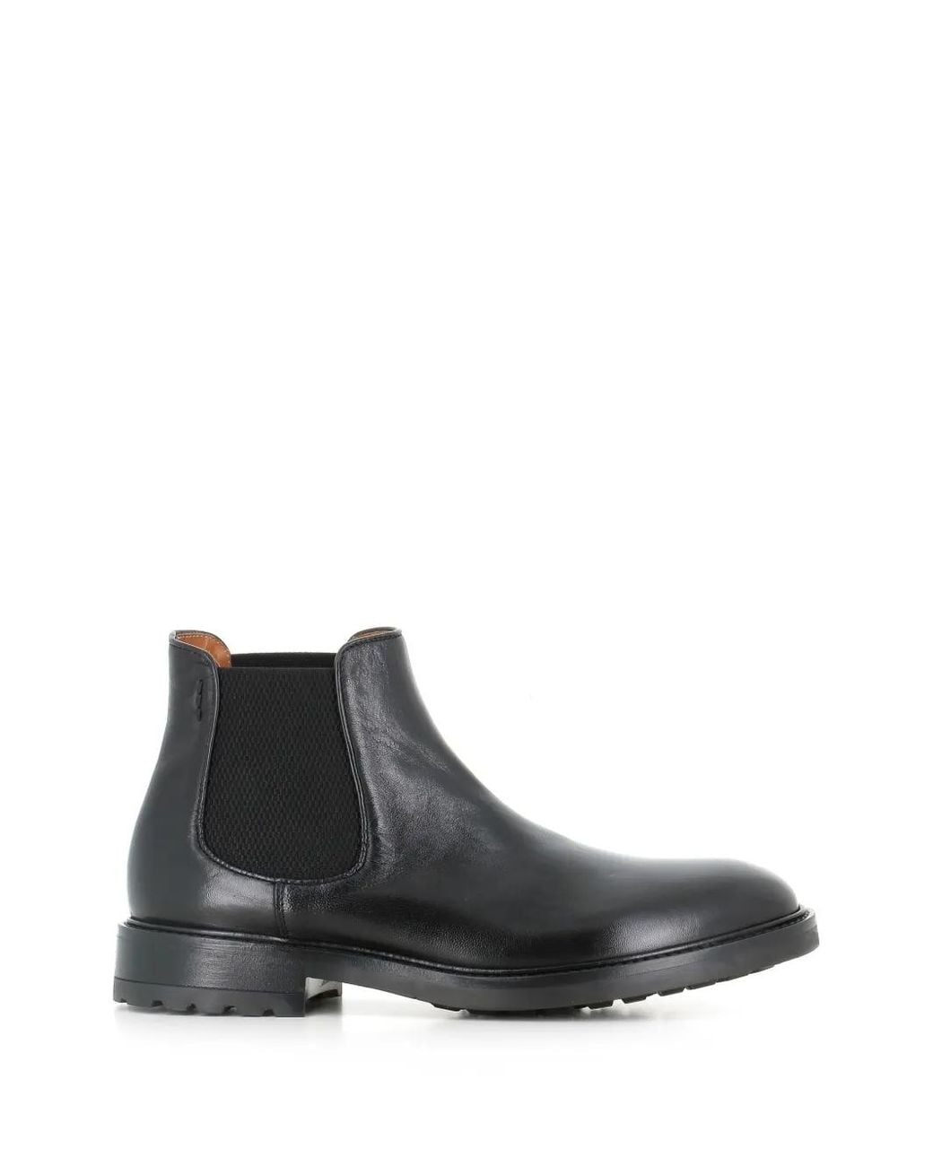 Alexander Hotto Black Elasticated-Side Boots for men