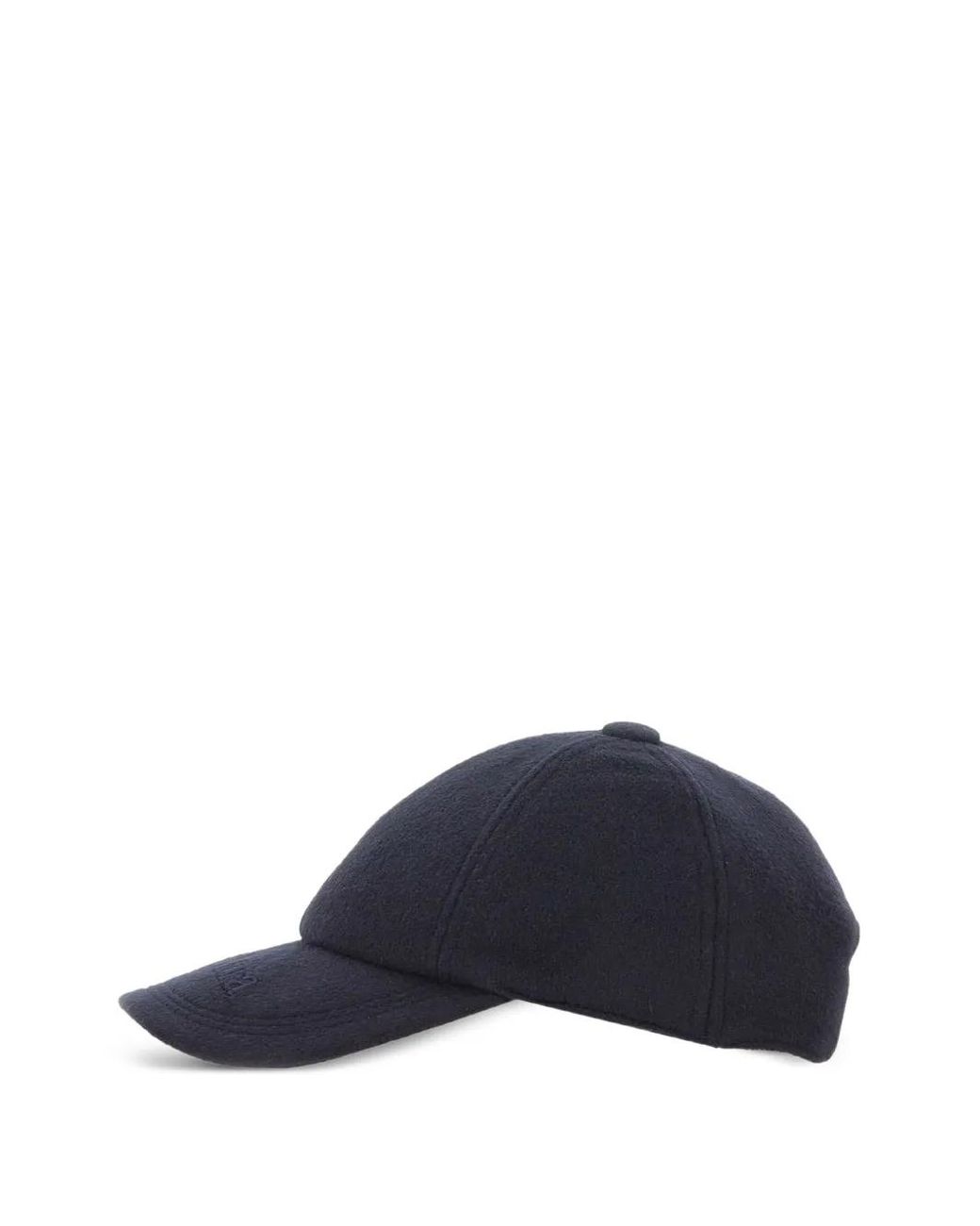 Max Mara Blue Lancia Logo-Embroidered Cashmere Baseball Cap