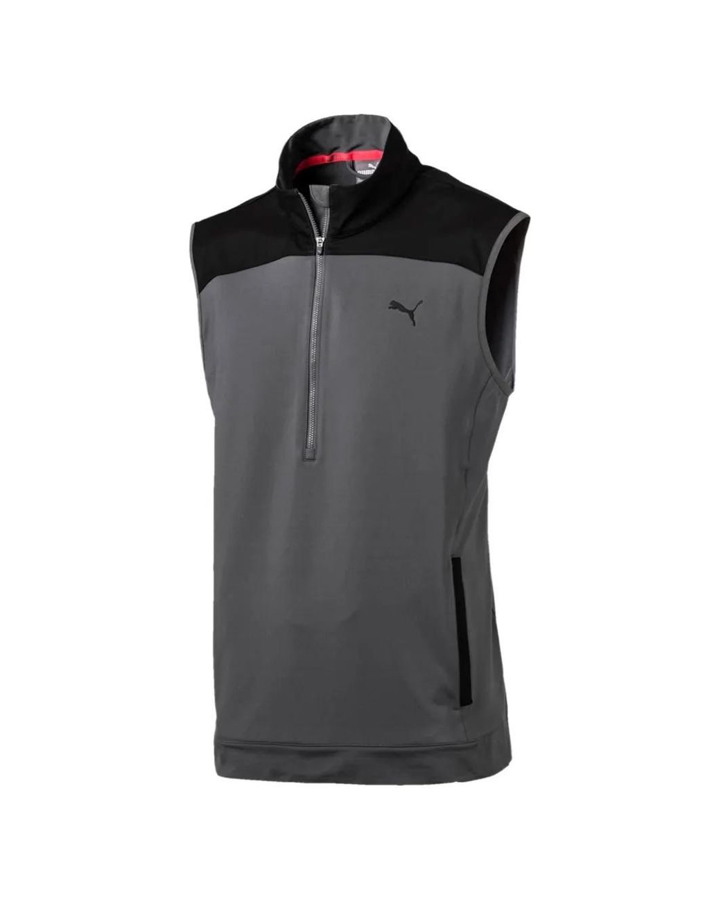 PUMA Black Half-Zip Vest for men
