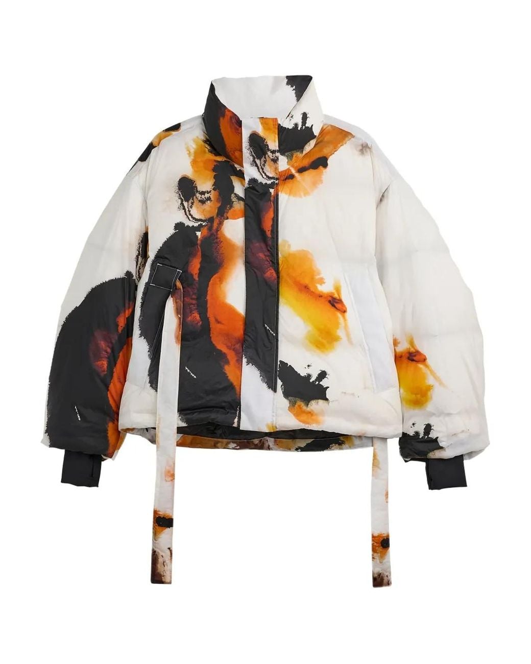 Y-3 White Printed Puffer Jacket