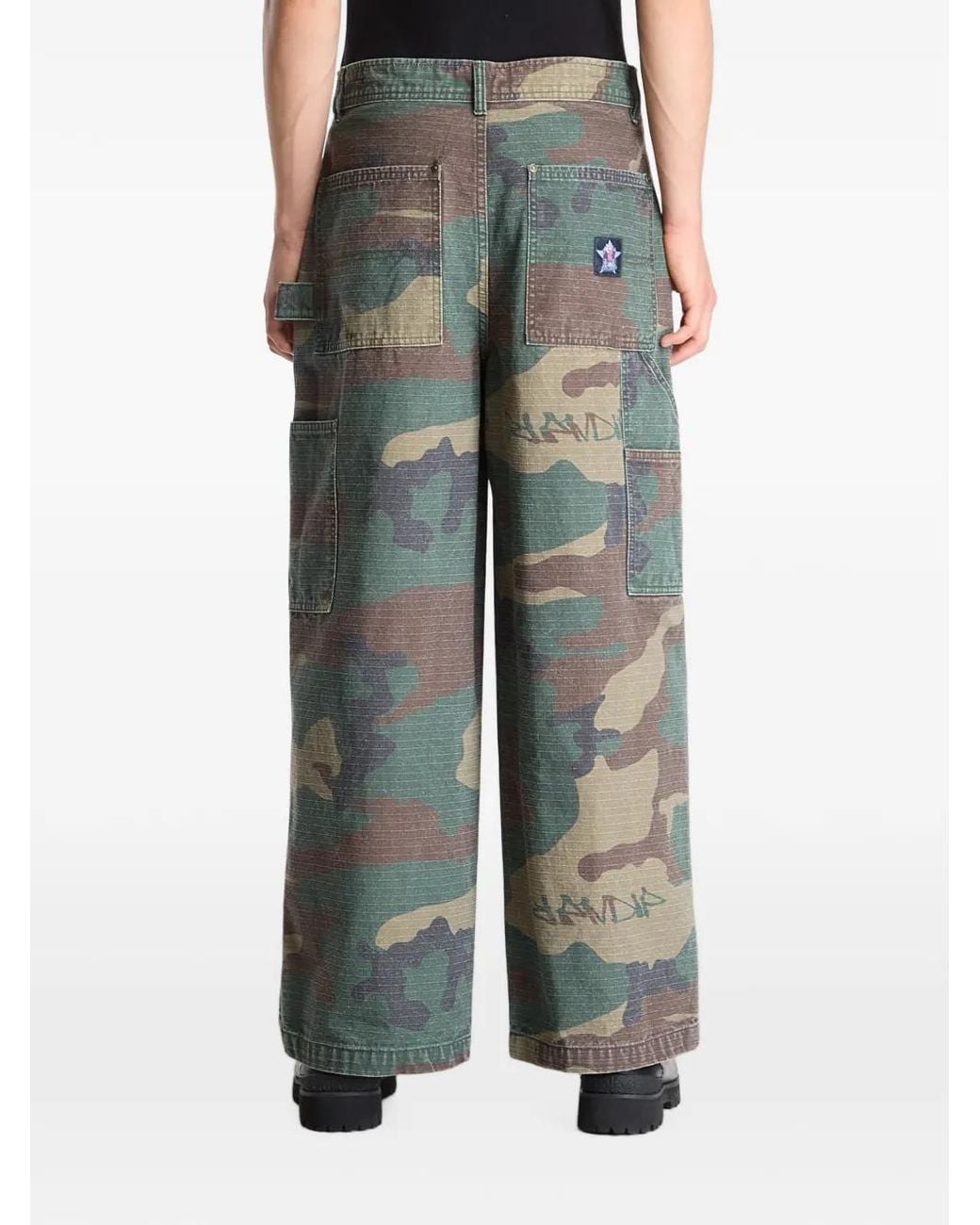RIPNDIP Black Claws Camo-Print Carpenter Jeans for men
