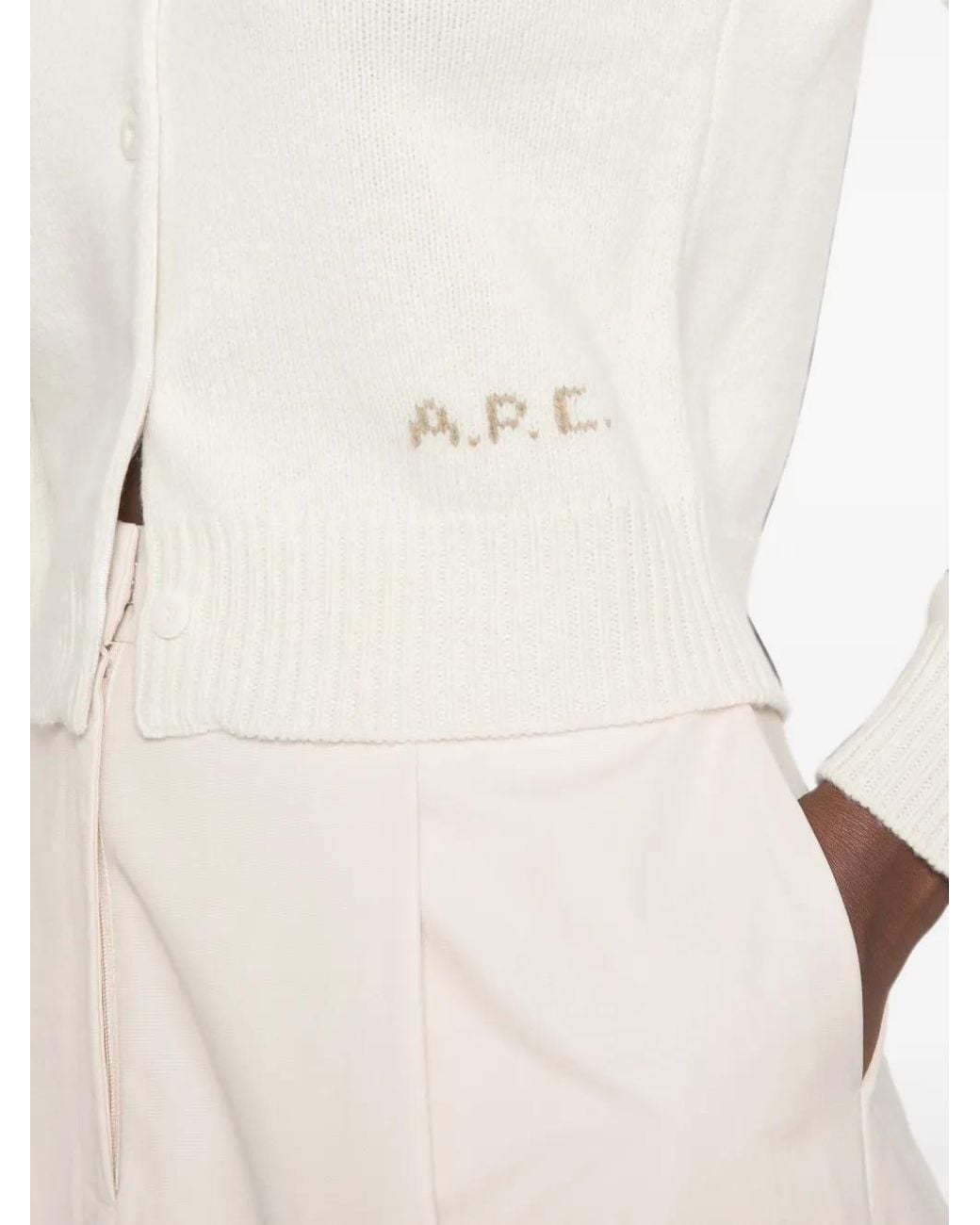 A.P.C. White Wool Sweater
