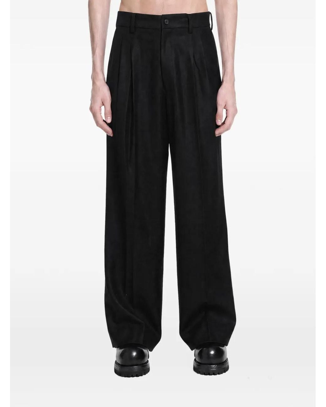 stein Black Drop-Crotch Wide-Leg Trousers for men