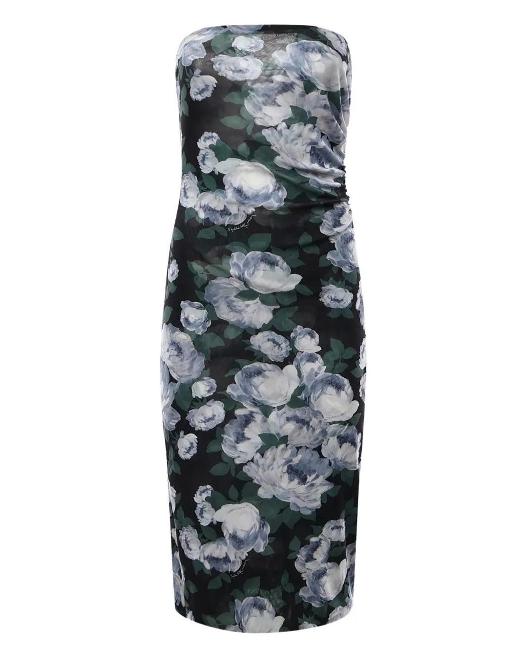 Stella McCartney Gray Floral Mesh Dress
