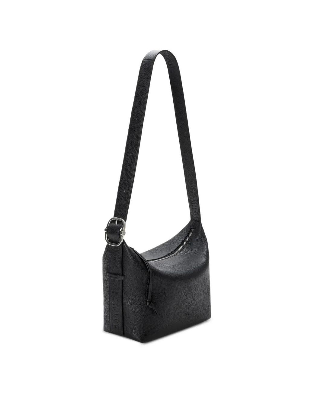 Borsa A Spalla Loop Media di Loewe in Black da Uomo