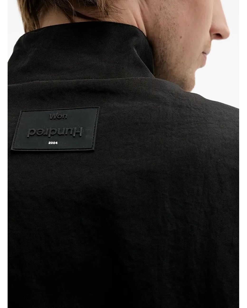 Won Hundred Black Zip-Fastening Bomber Jacket for men