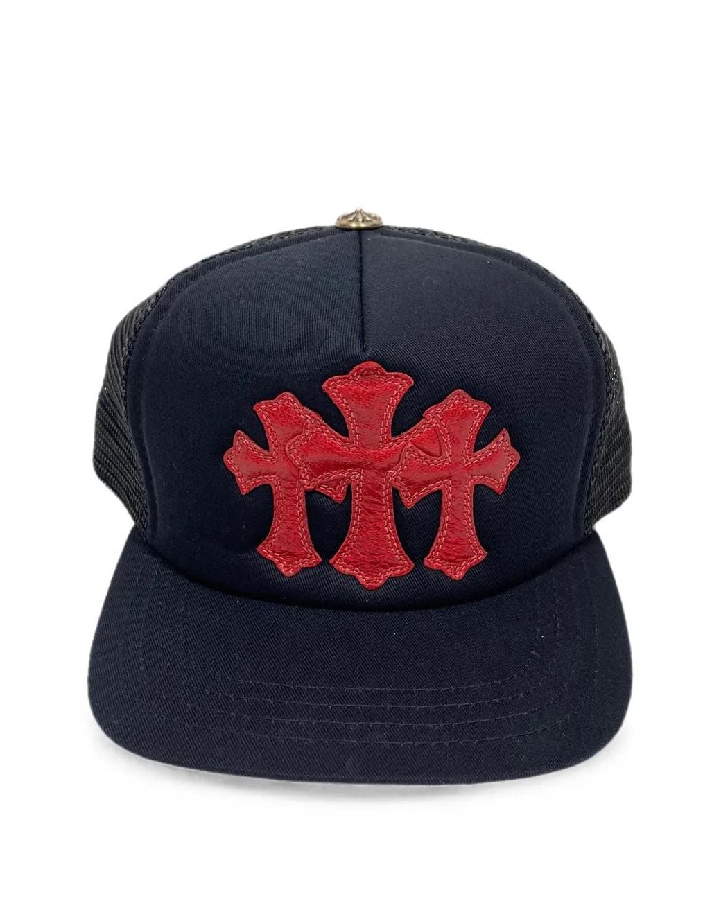 Chrome Hearts Blue Cemetery Trucker Hat for men