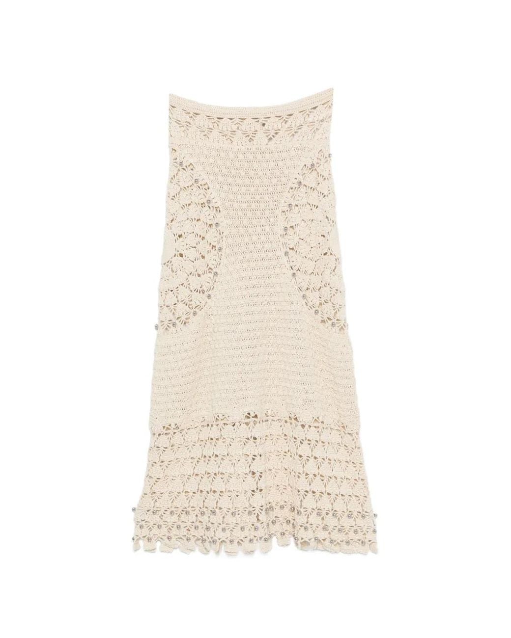 Rabanne Natural Handmade Midi Skirt