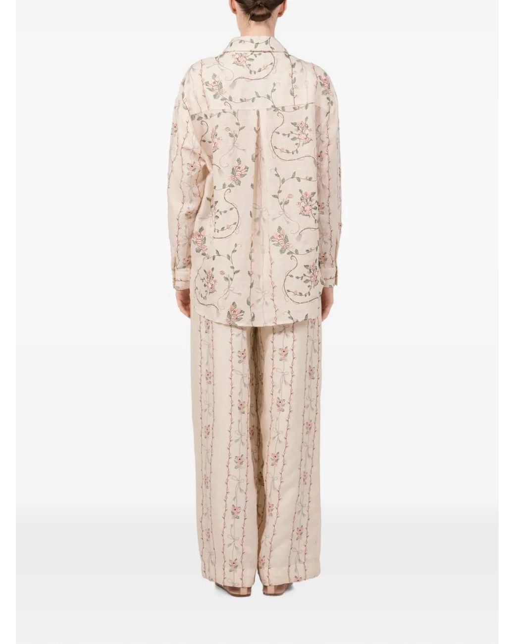 Agua Bendita White Tota Navegante Trousers