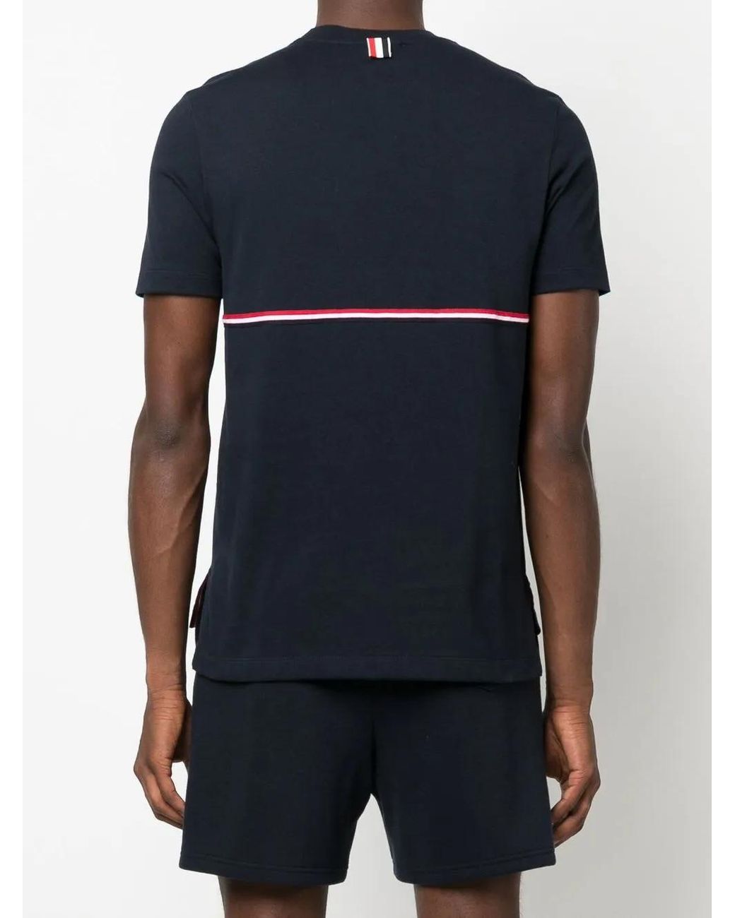 Thom Browne Blue Rwb Stripe T-shirt for men