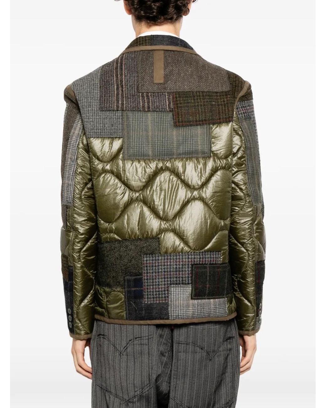 Junya Watanabe Green Blazer Matelassé J019 for men
