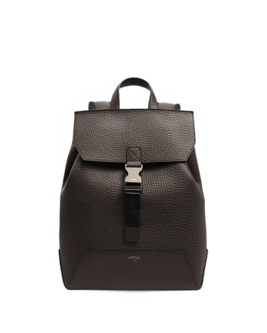 Lancel Black Milo Grained Bovine Leather Backpack