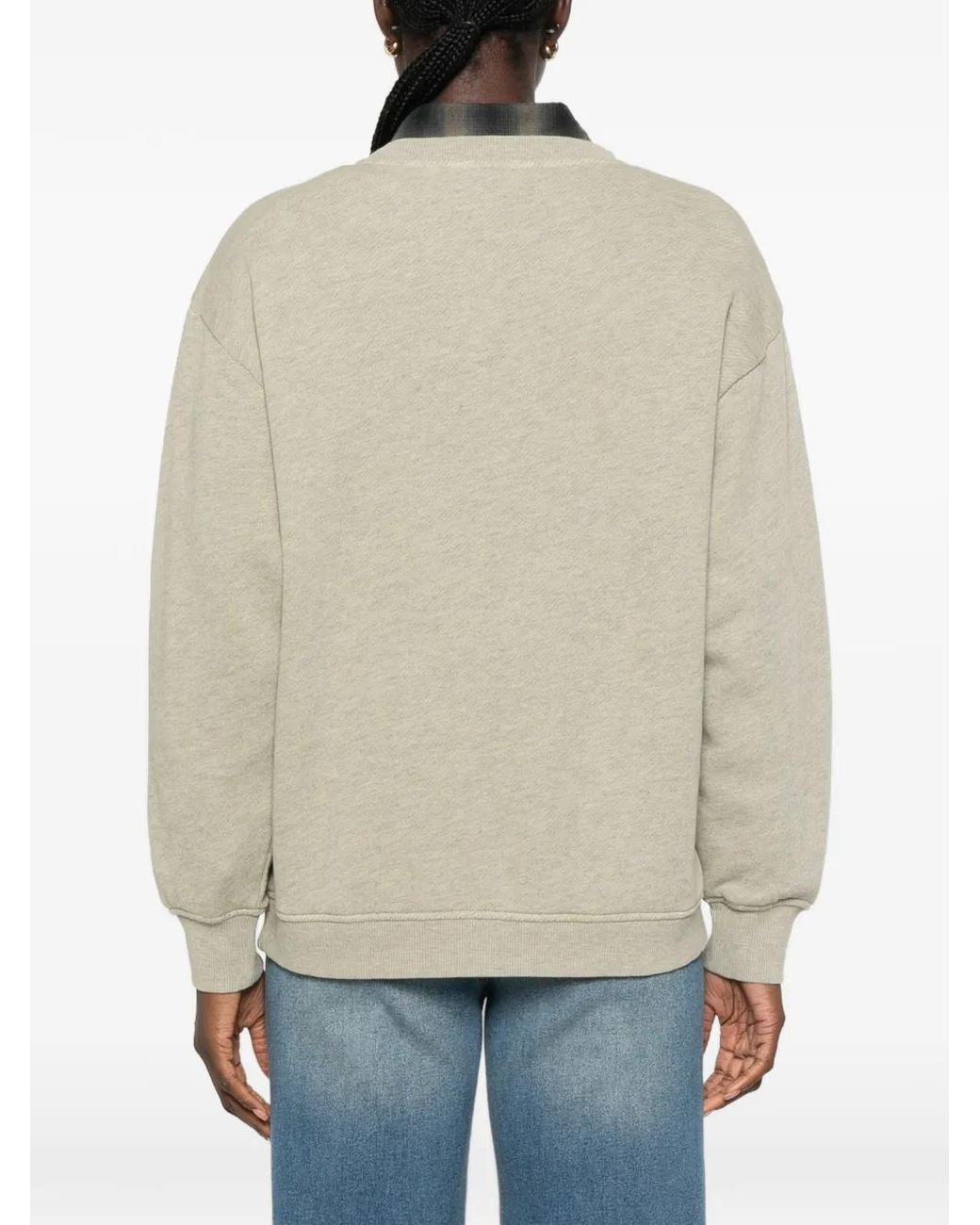 MAISON 123 Natural Lesly Logo-Embroidered Lesly Sweater