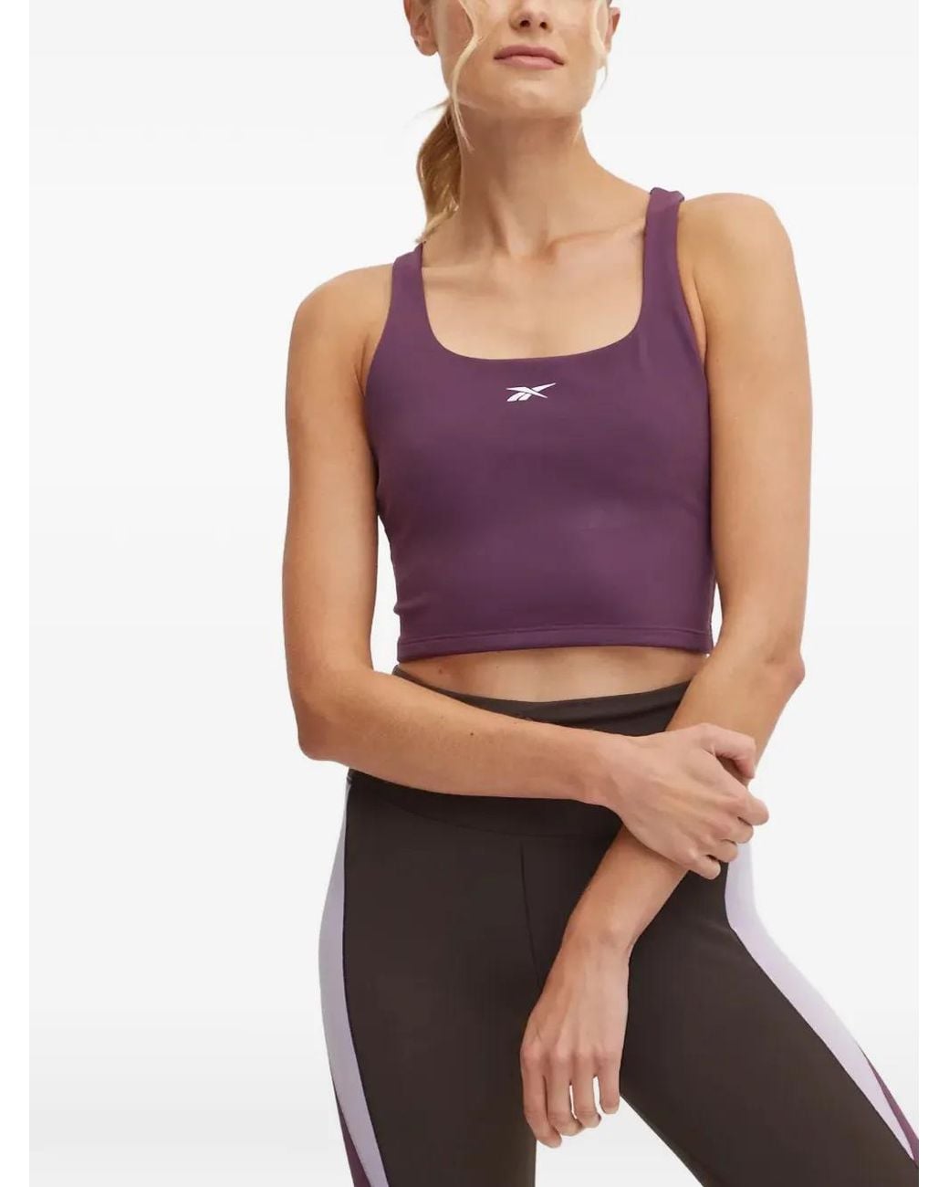 Reebok Purple Crossed Straps Bra