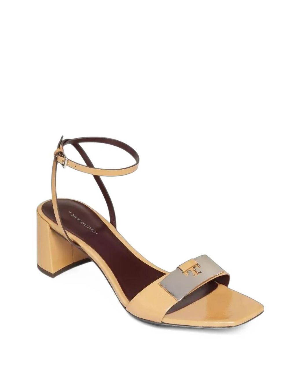 Tory Burch Metallic Gigi Logo-Plaque Sandals