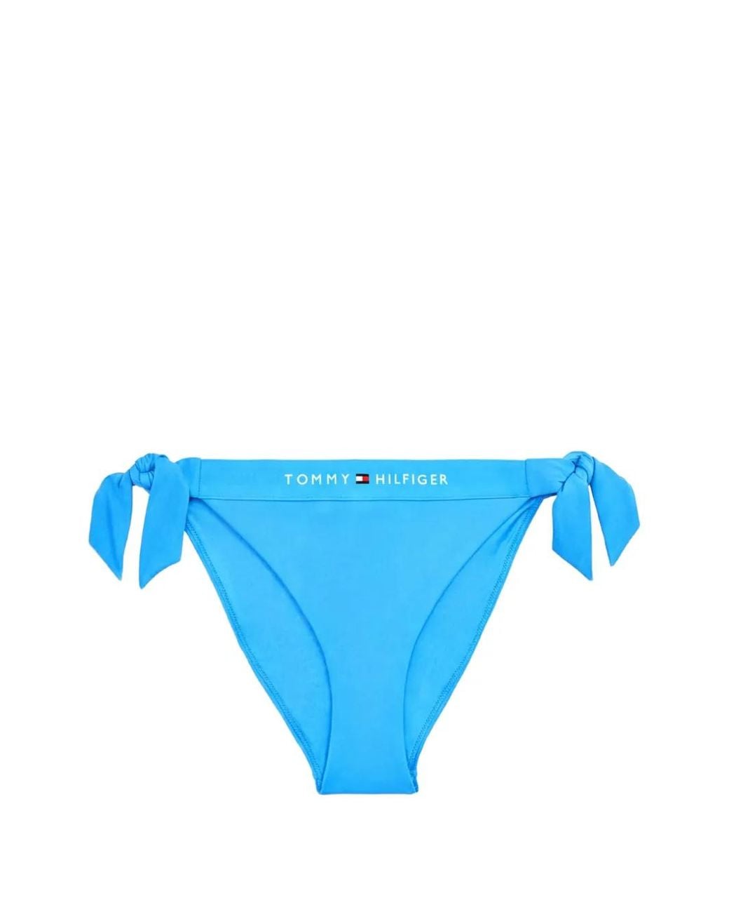 Tommy Hilfiger Blue Original Logo Side-Tie Bikini Bottoms