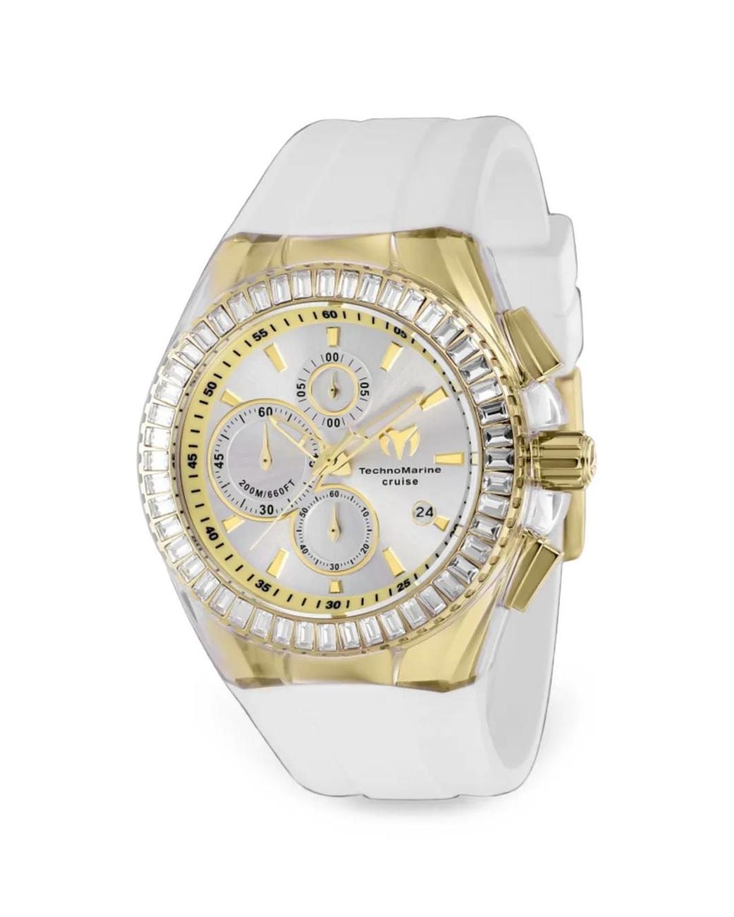 TechnoMarine Metallic Cruise Crystal-Embellished 45Mm Watch for men