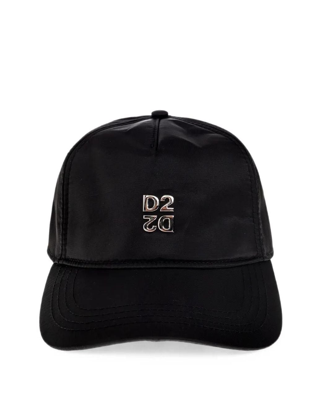 DSquared² Black Logo-Plaque Baseball Cap for men