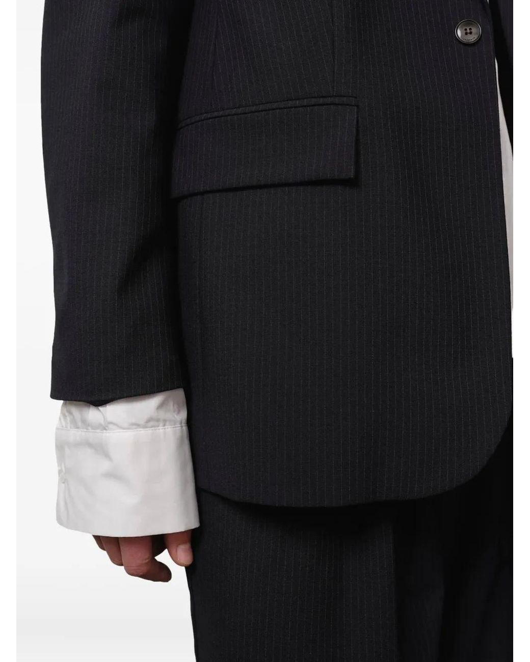 Herskind Blue Pinstripe Single-Breasted Blazer