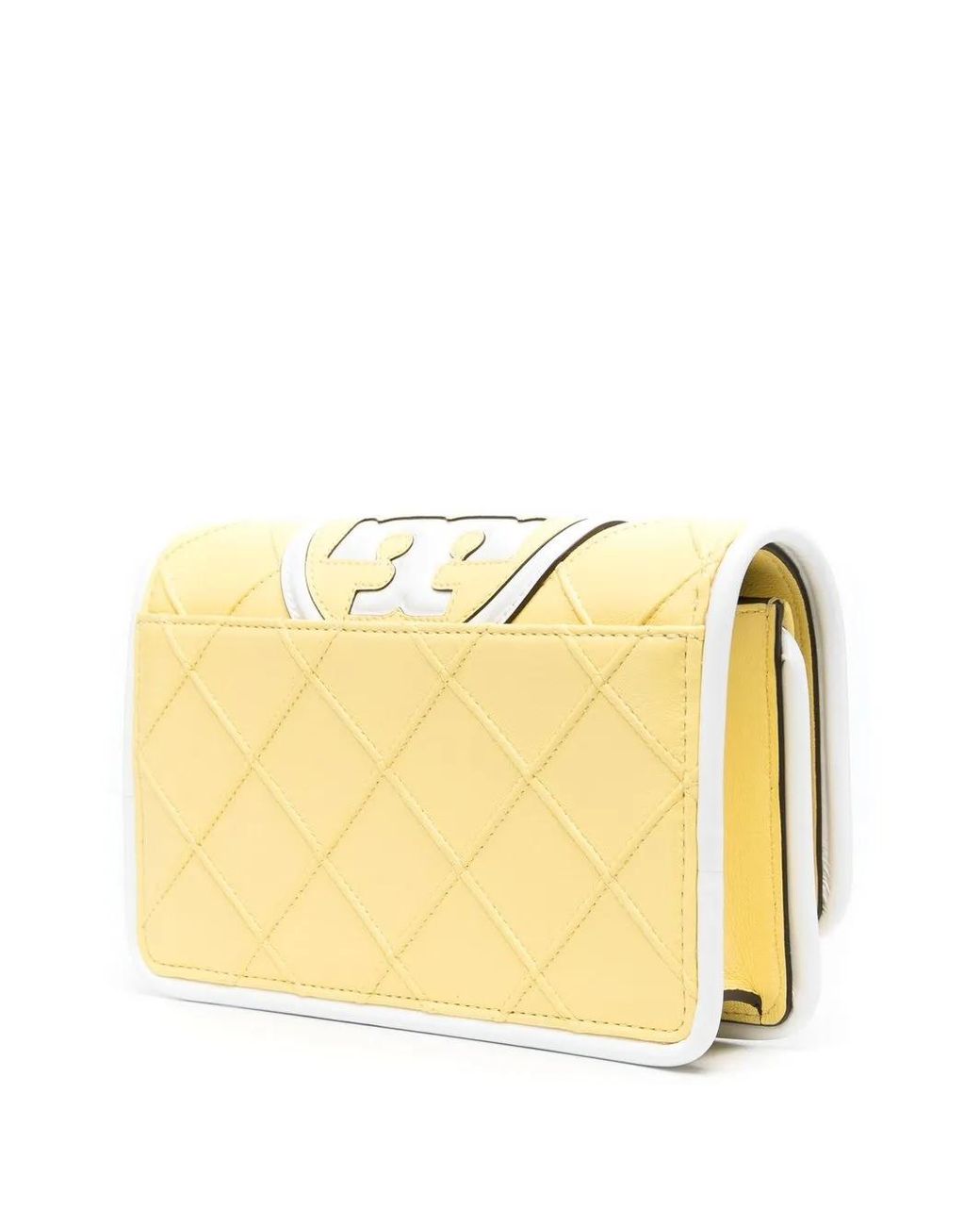 Tory Burch Yellow Quilted Leather Crossbody Bag
