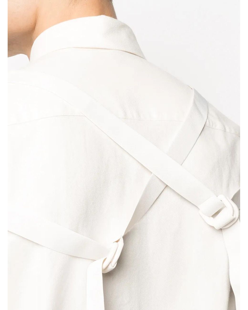 Helmut Lang White Long-Sleeved Strappy Shirt for men
