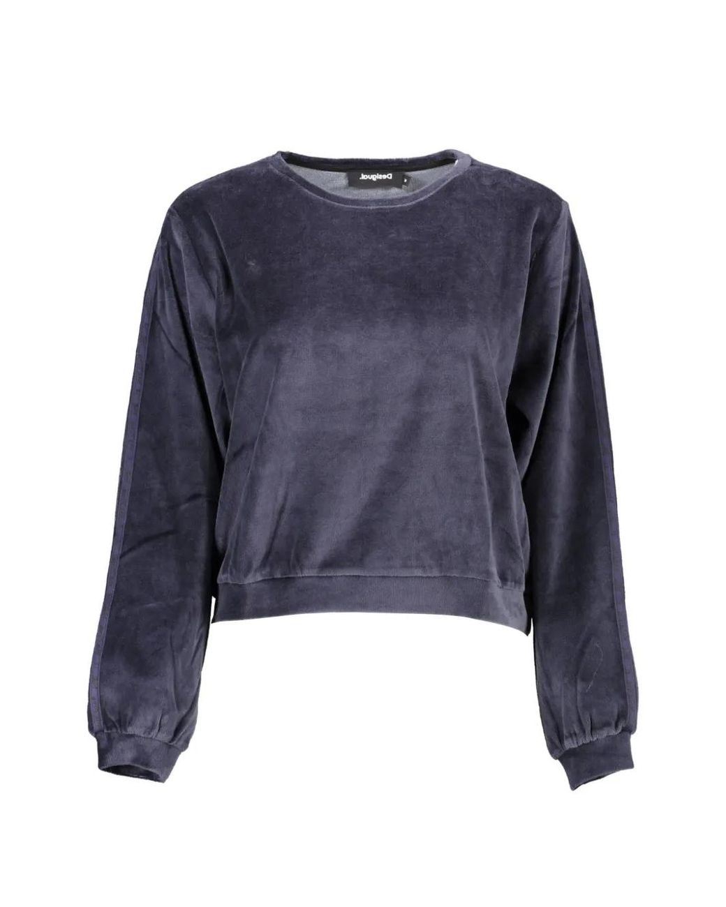 Desigual Blue Velour Sweatshirt