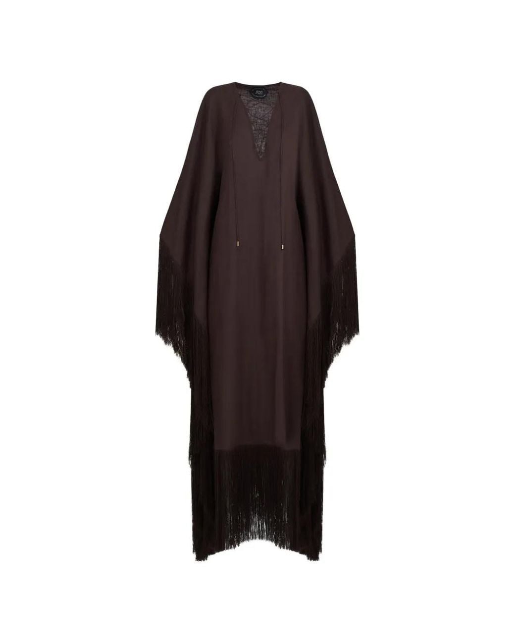 Taller Marmo Brown Robe-Caftan Empty Quarter À Franges