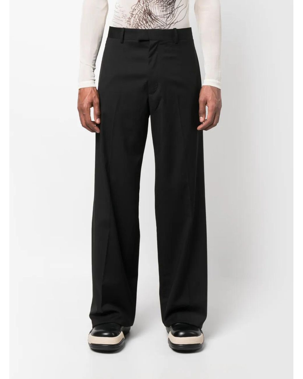 Raf Simons Black Straight-Leg Trousers for men
