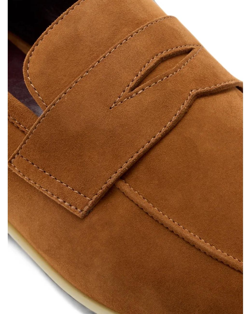 Bougeotte Brown Suede Slip-On Loafers for men