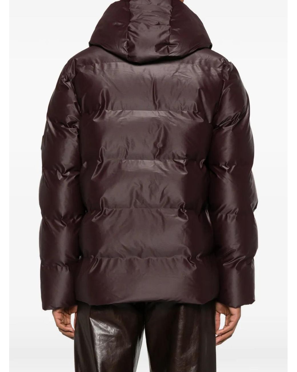 Rains Brown Alta Hooded Zip-Fastening Jacket