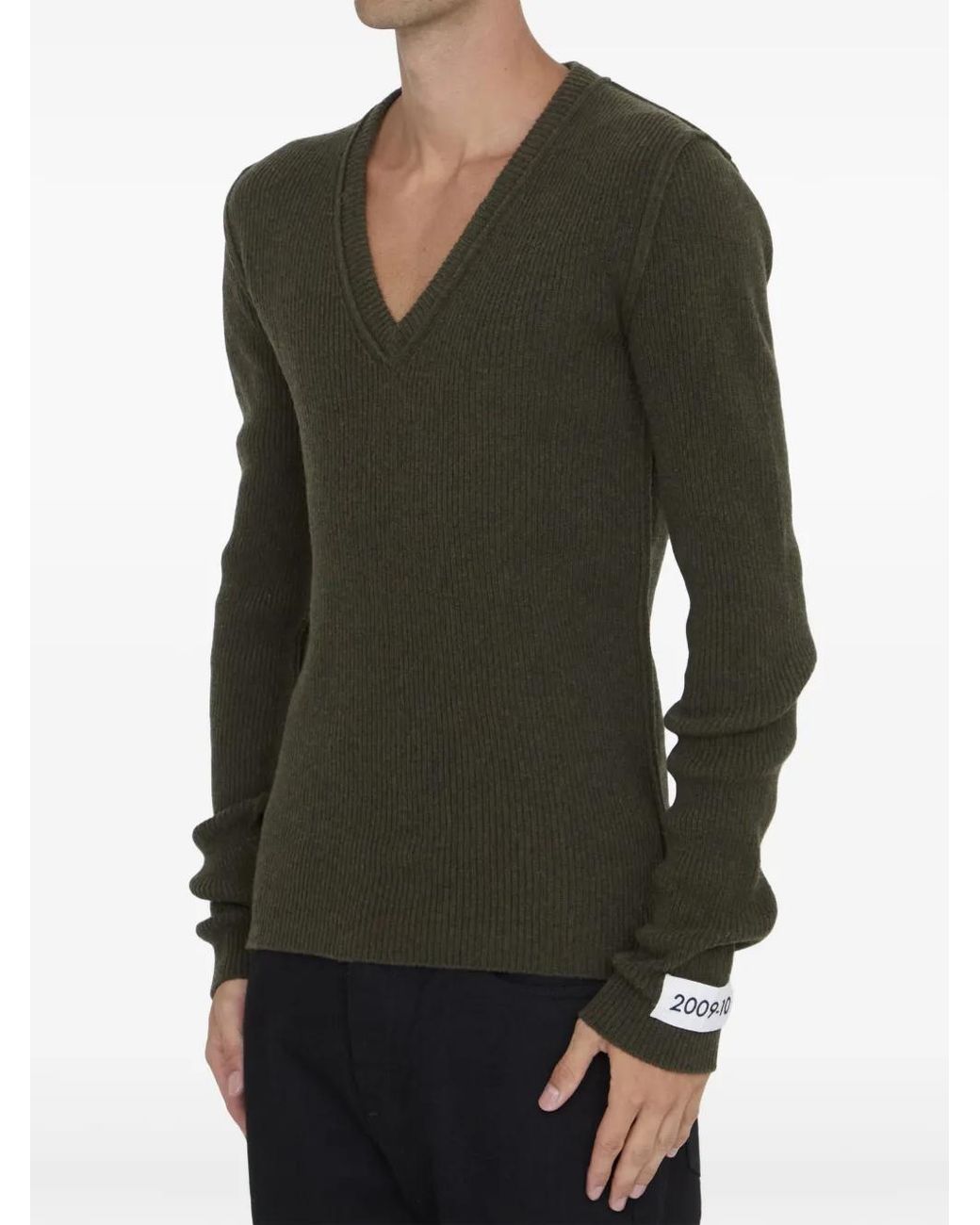Dolce & Gabbana Green Logo Patch Jumper for men