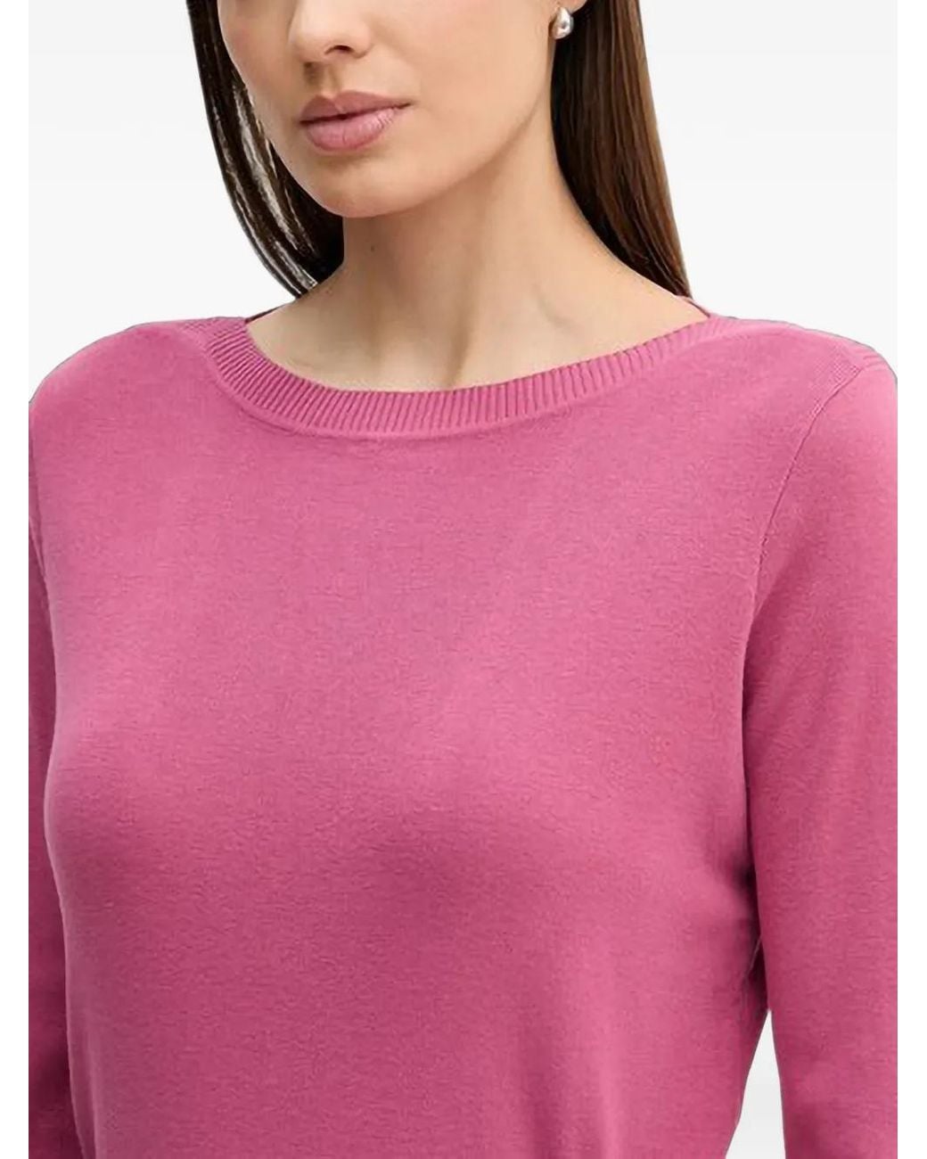 Benetton Pink Haut À Manches Trois-Quarts