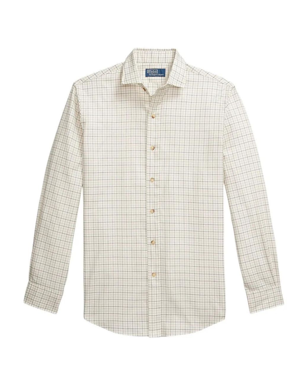 Polo Ralph Lauren White Check-Patterned Button-Up Shirt for men