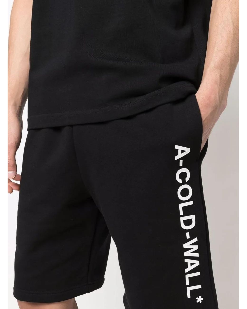 A_COLD_WALL* Black Logo-Print Track Pants for men