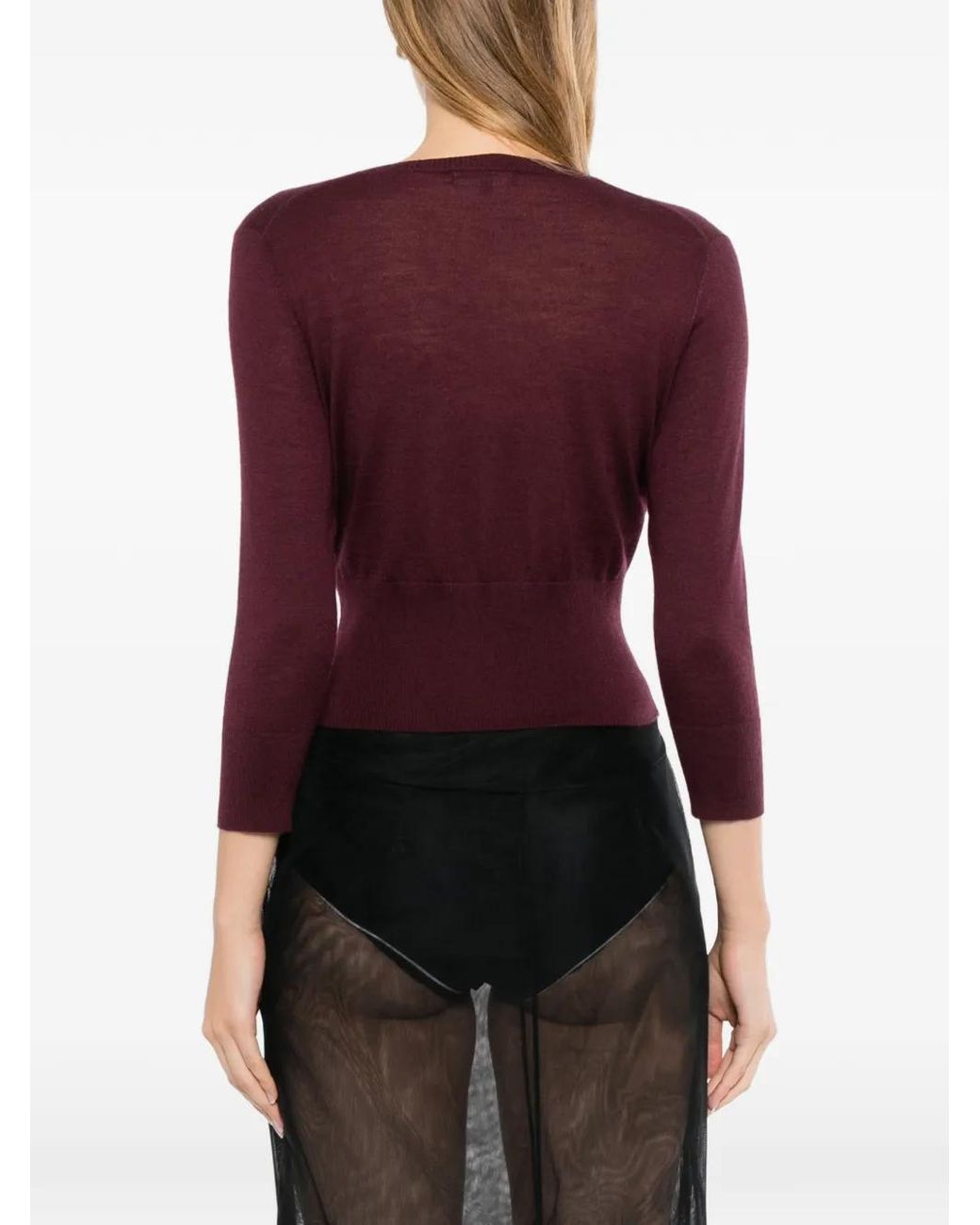 N.Peal Cashmere Purple Darcie Cardigan