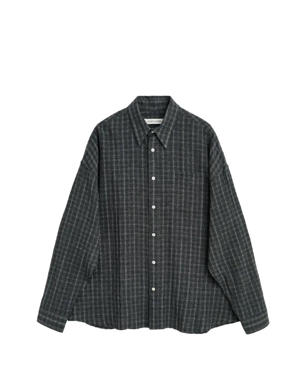 sunflower Black Check-Pattern Button-Down Shirt for men