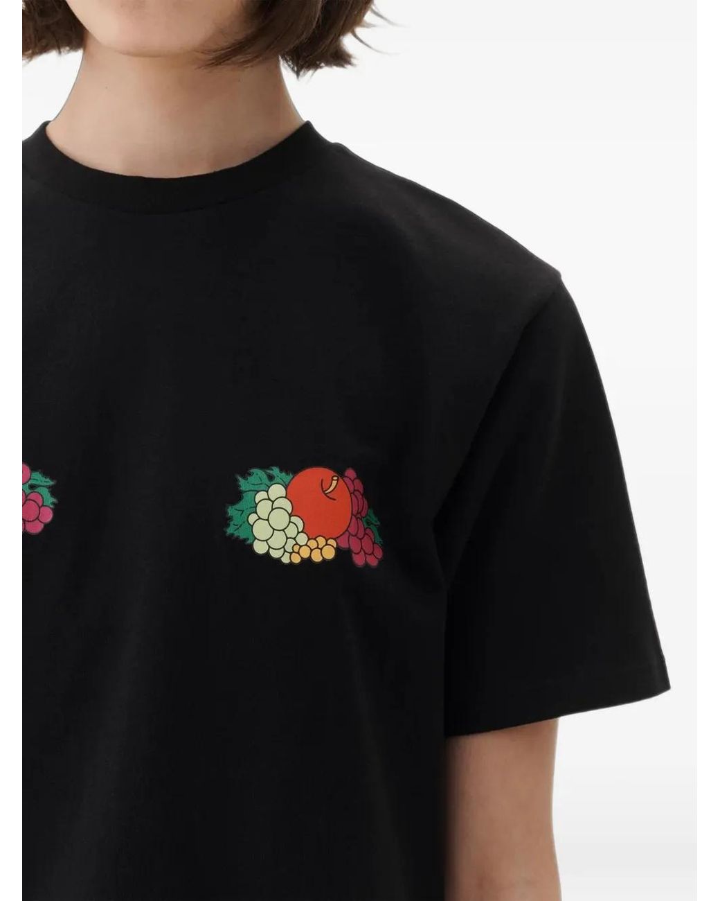 HOMMEGIRLS Black X Fruit Of The Loom Logo-Print T-Shirt